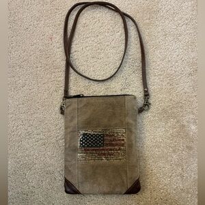 Mona B Military Canvas Crossbody